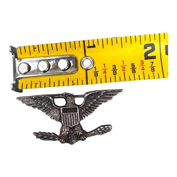 WWII era Colonel Eagle Rank Pin Sterling Meyer Shold-R-Form Insignia Brooch - Picture 4 of 7